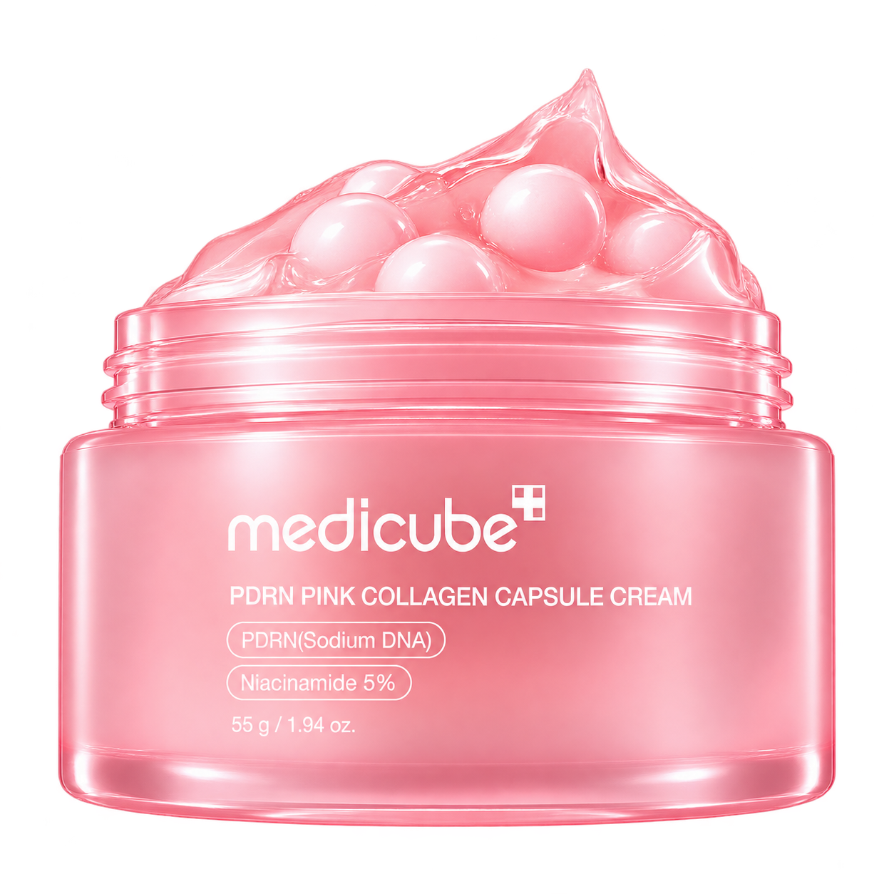 Medicube PDRN Pink Collagen Capsule Cream ouvert